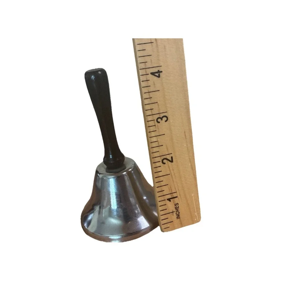 Vintage‎ Bell Wooden Handle School House Collectible 4